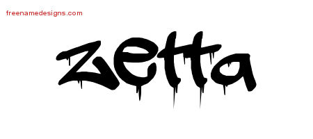Graffiti Name Tattoo Designs Zetta Free Lettering