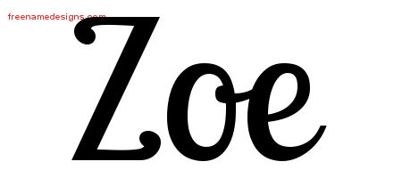 Handwritten Name Tattoo Designs Zoe Free Download
