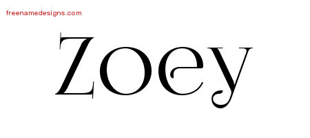 Vintage Name Tattoo Designs Zoey Free Download