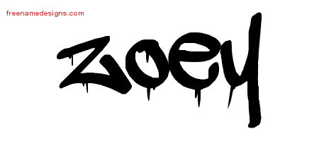 Graffiti Name Tattoo Designs Zoey Free Lettering