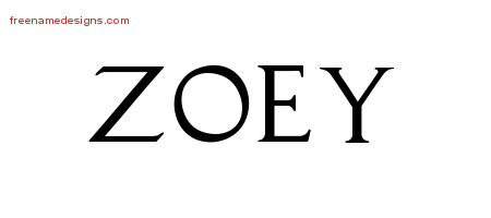 Regal Victorian Name Tattoo Designs Zoey Graphic Download