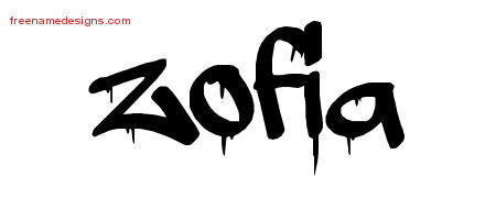 Graffiti Name Tattoo Designs Zofia Free Lettering
