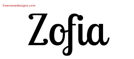 Handwritten Name Tattoo Designs Zofia Free Download