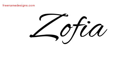 Cursive Name Tattoo Designs Zofia Download Free