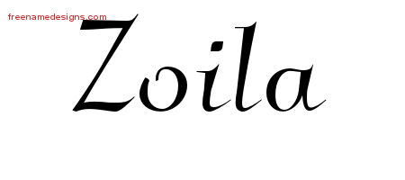 Elegant Name Tattoo Designs Zoila Free Graphic