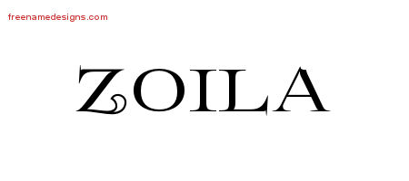 Flourishes Name Tattoo Designs Zoila Printable