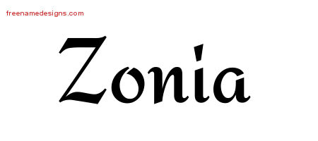 Calligraphic Stylish Name Tattoo Designs Zonia Download Free