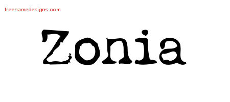 Vintage Writer Name Tattoo Designs Zonia Free Lettering