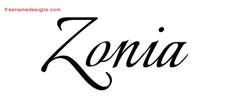 Calligraphic Name Tattoo Designs Zonia Download Free