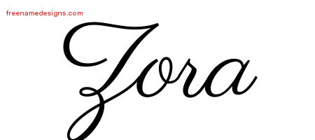 Classic Name Tattoo Designs Zora Graphic Download