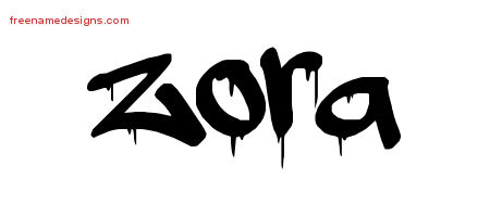 Graffiti Name Tattoo Designs Zora Free Lettering