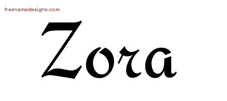 Calligraphic Stylish Name Tattoo Designs Zora Download Free