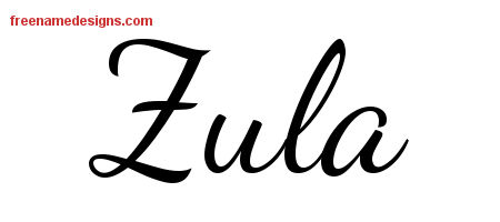 Lively Script Name Tattoo Designs Zula Free Printout